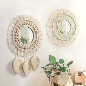 Decoración Bohemia para colgar en la pared, país para dormitorio, escritorio de madera más Popular, cestas de estilo nórdico para mujer, Marco, decoración del hogar, arte - Product Image 2