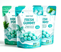 Sachet Doypack refermable personnalisé, écologique, de qualité alimentaire, anti-odeur et anti-humidité pour salades et gâteaux
