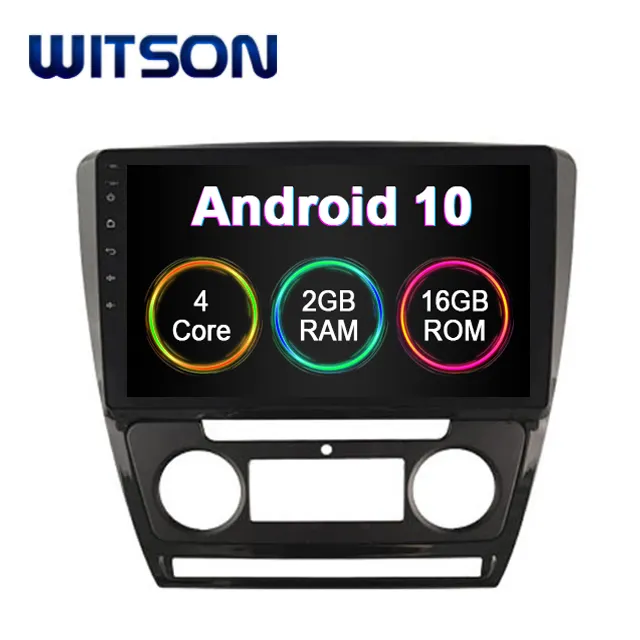 WITSON الروبوت 10 مشغل أسطوانات للسيارة راديو GPS لسكودا سوبيرب 2010-2014 بنيت في 2GB ذاكرة الوصول العشوائي 16GB فلاش شاشة كبيرة مشغل أسطوانات للسيارة مشغل ديفيدي الروبوت
