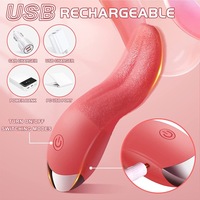 Leistungsstarker Realistischer Mehrstufiger Massager Zungenvibrator Sexspielzeug Vibrierende Zunge für Männer