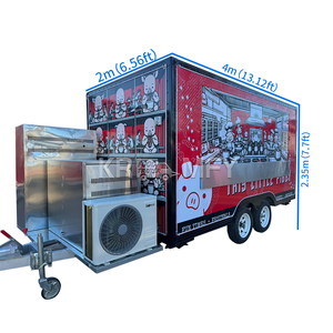 2025 Sale Ice Cream Hot <b>Dog</b> Tacos Truck Stainless Steel Cart Food <b>Trailer</b> USA Standard - Product Image 1
