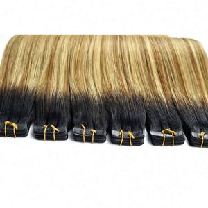 Extensions de cheveux à bandes adhésives en cheveux humains Remy russes, bouclés crépus, double trame, haute qualité, vente en gros - Product Image 1