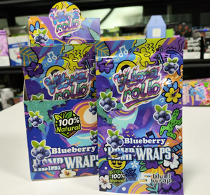 Wholesale Custom Printed Manual Paper <strong>Blunt</strong> <strong>Wraps</strong> 1-5 Packs 6 Flavors with Custom Plastic Bag &amp; Display Box - Product Image 1