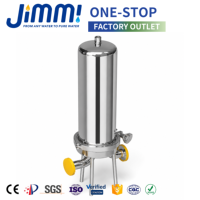 Vase sous pression filtrant en acier inoxydable pour ligne de production, à cartouche unique, avec vannes de protection, pour purification, 100 L/heure, fonctionnement automatique
