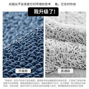 พรมเช็ดเท้าลายทาง Teslin Home รูปทรงสี่เหลี่ยมผืนผ้า ผลิตจาก PVC กันลื่น สำหรับใช้ภายนอกอาคาร ช่วยขจัดสิ่งสกปรก - Product Image 4