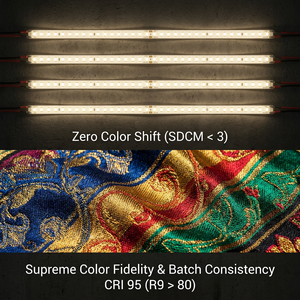 Bande lumineuse LED haute efficacité 200Lm/W 24V SMD 2835 Ra95 144LEDs/m, flexible, pour projets hôteliers de luxe - Product Image 2