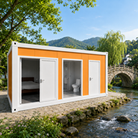 Conception modulaire de maisons conteneurs en acier, adaptées à l'habitation résidentielle et aux voyages en camping, résistance au vent et à la pluie