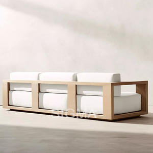 Set di Divani <span class=keywords><strong>da</strong></span> Patio SIGMA in Teak Massiccio di Alta Qualità - Mobili <span class=keywords><strong>da</strong></span> Esterno Durevoli con Cuscini in Schiuma Impermeabile - Product Image 4