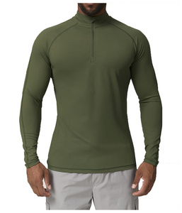 Custom Men's Sports Zipper Quick-drying Long-sleeved <b>T</b>-<b>shirt</b> Running and Fitness Stand-up <b>Collar</b> <b>T</b>-<b>shirt</b> - Product Image 5