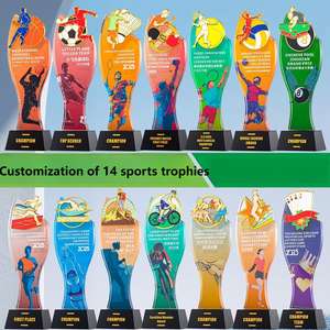 Trophée en Cristal Personnalisé Championnat de Basketball <span class=keywords><strong>Football</strong></span>, Couleurs et Motifs Personnalisables, Récompenses Coupe Trophée en Cristal - Product Image 2