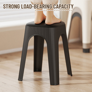 Haogle Plastic <strong>Stool</strong> <strong>Bathroom</strong> Non-slip Foot Seating Chair Household Adult Square Stackable <strong>Stool</strong> <strong>for</strong> Living Room - Product Image 5