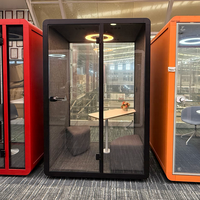 Cabine insonorisée en aluminium, cabine téléphonique publique, poste de travail privé mobile facile à assembler, conception modulaire, pod de bureau partagé