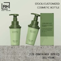Bouteille en plastique PET PCR avec pompe à mousse liquide pour nettoyant visage, shampoing, savon liquide pour les mains, emballage 350 ml 400 ml, bouteille de savon moussant blanc