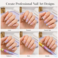 Marqueurs pour nail art sur mesure, 12 couleurs, à base d'eau, pointe fine, pour salons de manucure, artistes, marque privée, fourniture d'usine.