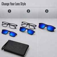 Lunettes de vue magnétiques à clipser en gros 52 19 138 Montures optiques 5 couleurs Verres de soleil pour hommes unisexe Conduite Extérieur