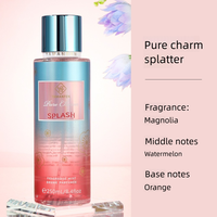 Brume parfumée pour le corps 250ml, marque originale Charming, senteur florale fruitée rafraîchissante, longue tenue, parfum pour femme.