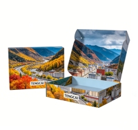 Emballages cadeaux écologiques en carton ondulé, boîtes pliables personnalisées avec revêtement UV, laminage mat, doublure en éponge