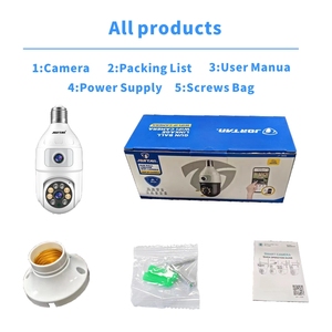 Caméra de sécurité Jortan 6MP étanche avec double objectif, ampoule connectée WiFi mini projecteur pour la maison, IP66 <span class=keywords><strong>4G</strong></span> - Product Image 5