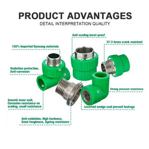 Accesorios de Plomería PPR para Uso de Agua IFAN, Accesorios de Tubería de Agua PPR Roscados, Accesorios de Tubería PPR Blancos de 20-125 mm - Product Image 4