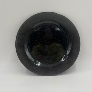 Assiette en mélamine noire effet <span class=keywords><strong>granit</strong></span> moderne de 10 pouces avec des taches blanches pour la cuisine et le service alimentaire - Product Image 3