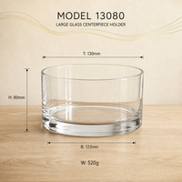 Bol à bougie flottante en verre transparent avec base lourde, récipient en verre pour la décoration de table à manger à la maison