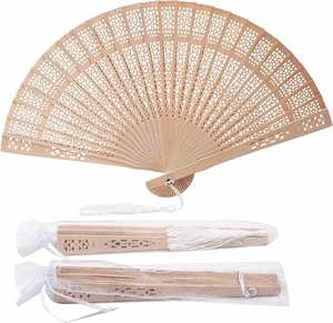 Abanico Plegable de Madera Ecológico Personalizado, Clásico, Tallado en Bambú, para Bodas, Cumpleaños, Fiestas, Decoración Pintada para Bebés, Manualidades - Product Image 1