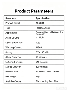 Allarme Personale di Sicurezza Portachiavi 130dB SOS con Sirena ad Alto Volume e Torcia LED per Sicurezza Quotidiana all'Aperto - Product Image 6