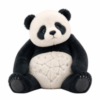 Panda en peluche personnalisé avec constellation étoilée sur le ventre, peluche douce pour cadeau de crèche