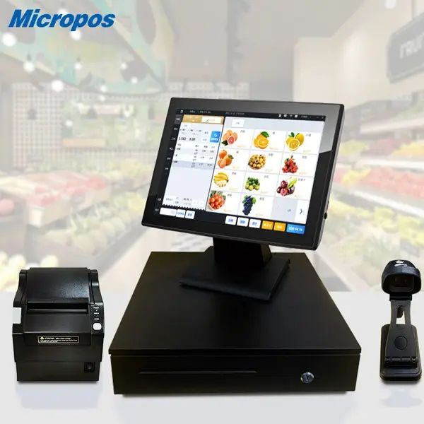 Micropos terminal caixa registradora tudo-em-um pos sistemas máquina touch screen pos registrar