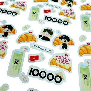Custom Made Self Adhesive Glossy Coated Paper Label <b>Sheet</b> OEM ODM Logo Printed Sticker Vietnam Factory - Product Image 1