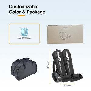 Bottes de Récupération Sportive à 8 Chambres avec Compression à Air, <span class=keywords><strong>Massage</strong></span> Électromagnétique Relaxant pour la Lymphe et les Mollets par Ondes et Coussins Gonflables - Product Image 4