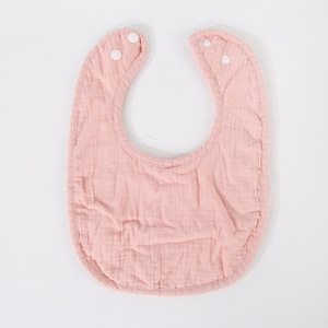 Organic Cotton Infants Absorbent Solid Color Muslin Soft <strong>Baby</strong> <strong>Bandana</strong> <strong>Bibs</strong> Gauze Snap Button <strong>Baby</strong> Breathable <strong>Bibs</strong> for Teething - Product Image 4