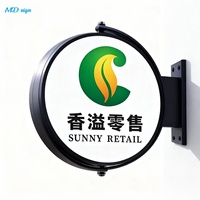 Boîte à lumière LED double face en acrylique et aluminium pour publicité extérieure, enseignes commerciales, restaurants, salons et barbiers