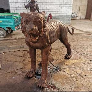 Escultura de estatua de tigre de latón de bronce para decoración de parque al aire libre de animales de tamaño natural a la venta - Product Image 5