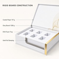 Boîte de voyage magnétique personnalisée pour ensemble de soins de la peau, emballage en carton rigide avec insert en mousse pour kit de flacons de poudre lyophilisée