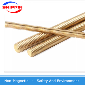 M2 M4 M6 <span class=keywords><strong>M8</strong></span> M10 M12-M20 panjang 25Mm-500Mm benang metrik kuningan padat batang berulir penuh kancing - Product Image 4