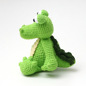 Poupée <span class=keywords><strong>d</strong></span>'animal de dessin animé amusante faite à la main, crochetée, crocodile, <span class=keywords><strong>d</strong></span>écoration originale pour la maison, article cadeau <span class=keywords><strong>tricot</strong></span>é artisanal - Product Image 2
