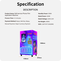Maßgefertigter Gehärteter Glas-Displayschutz Staubdichter KI-Automatischer Installationsapplikator Handy-Displayschutzfolie Verkaufsautomat
