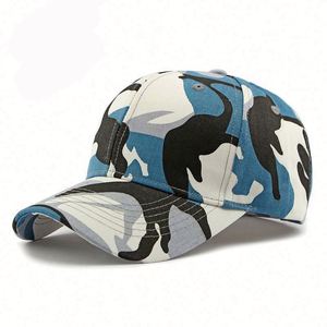 Nouvelle Arrivée Casquette de Baseball Snapback 6 Panneaux à Visière Courbe pour Jeunes, Pêche en Extérieur, Été, Motif Camouflage - Product Image 5