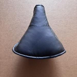 Selle de vélo vintage en cuir noir, siège de vélo de montagne unisexe pour adultes - Product Image 1