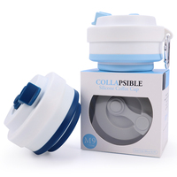 Grand Volume 750ml Rétractable Portable Silicone Pliable Voyage à Aller Tasse à Café Incassable Pliable Camping Tasse Avec Couvercle
