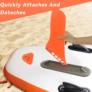 LCO-SPORT Aileron de surf 24 cm en fibre de nylon orange, gouvernail automatique à queue irrégulière pour SUP et paddleboard - Product Image 4
