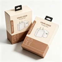 Boîte d'emballage pour produits numériques 3C, boîte couleur personnalisée avec logo imprimé pour chargeurs de téléphone, boîte en papier de texture premium biodégradable