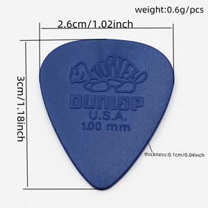 Juego de Púas de Guitarra Dunlop Estilo Tortoise en Forma de Corazón, de Delrin, en Caja, de 0.50-1.14mm, de Diferentes Grosores, de Plástico y Acero - Product Image 2