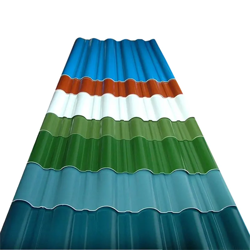 Paneles para techos recubiertos de color de materiales metálicos galvanizados para casas de estructura de acero prefabricadas hoja gi