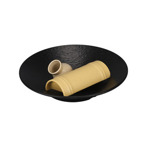 Mountain-style hot pot creative tableware: mountain-themed hot pot, nine-second beef black bowl, dry ice plate, wasabi grilled - Product Image 5