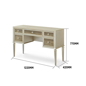 Bureau de luxe <span class=keywords><strong>en</strong></span> <span class=keywords><strong>bois</strong></span> massif à 5 tiroirs, texture crocodile, style <span class=keywords><strong>ancien</strong></span>, innovant, pour chambre à coucher, table de toilette, bureau décoratif pour hôtel - Product Image 2