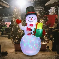 Neue Weihnachten Schlauchboote Blow-up Yard Schneemann Dekoration mit hochwertigen LED-Leuchten