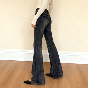 Jeans Básicos Minimalistas de Pierna Recta y Corte Ajustado, Estilo Urbano, Pantalones Casuales de Diseño Versátil, Elegantes y Estilizadores - Product Image 4