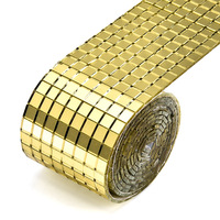 Tuiles miroir disco Yantuo, adhésives, carrées, en verre, mosaïque, vraies tuiles en verre, boule disco pour l'artisanat